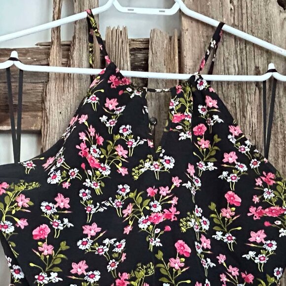 SHEIN VCAY Plus High Split Ditsy Floral Dress 1X - Picture 7 of 10